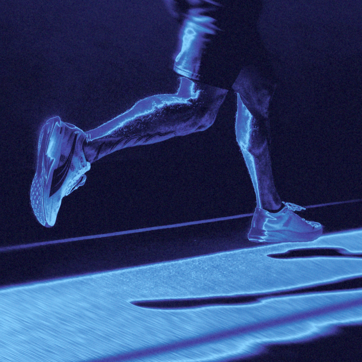 Close-up on running shoes